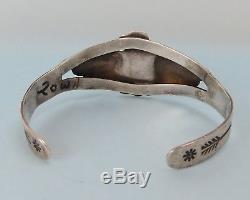 Very good thunderbird Fred Harvey VTG sterling silver cuff bracelet