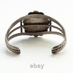 Vint 1940s Navajo Fred Harvey Era Petrified Wood Native American Cuff Bracelet