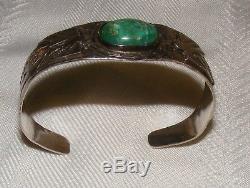 Vintage 1940's Fred Harvey Double Thunderbird Sterling Silver Cuff Bracelet