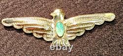 Vintage 1940's Sterling Silver Thunderbird Brooch (Fred Harvey Era Pin)