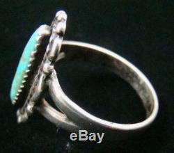 Vintage Bell Trading Fred Harvey Kingman Turquoise Sterling Silver Ring Size 8