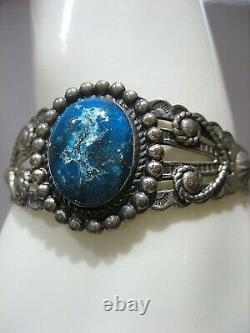 Vintage Bell Trading Post Fred Harvey Era Sterling Silver Turquoise Bracelet