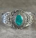 Vintage Fred Harvey Era Navajo Maisels Turquoise Sterling Silver Bracelet 47+g