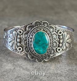 Vintage FRED HARVEY ERA Navajo MAISELS Turquoise Sterling silver Bracelet 47+g