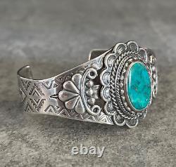 Vintage FRED HARVEY ERA Navajo MAISELS Turquoise Sterling silver Bracelet 47+g