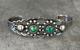 Vintage Fred Harvey Era Navajo Turquoise Sterling Silver Bracelet 19+g