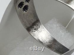 Vintage Fred Harvey Bell Sterling Silver Cuff Bracelet Navajo Thunderbird 1219