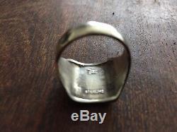 Vintage Fred Harvey Bell Trading Sterling Silver Thunderbird Ring Old Pawn 10.5