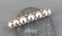 Vintage Fred Harvey Era Bell Trading Sterling Silver Beaded Domes Cuff Bracelet