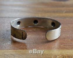 Vintage Fred Harvey Era Coin Silver Cuff Bracelet With Crossed Arrows
