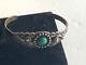 Vintage Fred Harvey Era Native American Sterling Turquoise Cuff Bracelet