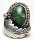 Vintage Fred Harvey Era Navajo Sterling Silver Cerrillos Turquoise Ring Size 7