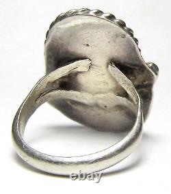 Vintage Fred Harvey Era Navajo Sterling Silver Cerrillos Turquoise Ring Size 7