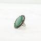 Vintage Fred Harvey Era Silver Ring Turquoise Oval Sterling Size 6