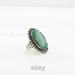 Vintage Fred Harvey Era Silver Ring Turquoise Oval Sterling Size 6