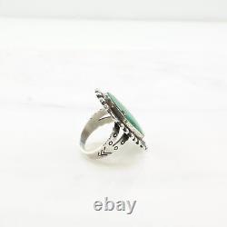 Vintage Fred Harvey Era Silver Ring Turquoise Oval Sterling Size 6