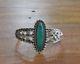 Vintage Fred Harvey Era Sterling Silver And Turquoise Cuff Bracelet