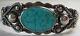 Vintage Fred Harvey Navajo Indian Stamped Turquoise Cuff Bracelet