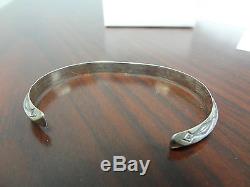 Vintage Fred Harvey Navajo Sterling Silver Cuff Bracelet