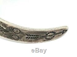 Vintage Fred Harvey Navajo sterling silver Thunderbird cuff Bracelet