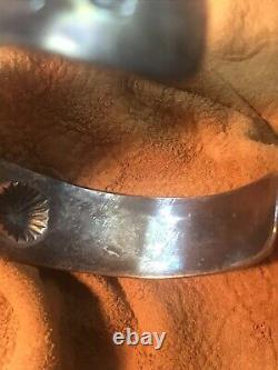 Vintage Fred Harvey Three Bump Out Beautifully Stamped Silver Bracelet