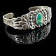 Vintage Fred Harvey Era Sterling Silver And Turquoise Cuff Unsigned Bracelet