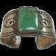 Vintage Heavy Navajo Fred Harvey Sterling Silver Turquoise Bracelet Size 7