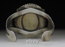 Vintage Harvey Era Navajo Native American Sterling Silver Turquoise Bracelet