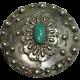Vintage Navajo Fred Harvey Sterling Silver Turquoise Concho Style Pin Or Brooch