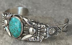 Vintage Native American FRED HARVEY Navajo Turquoise Sterling Silver bracelet