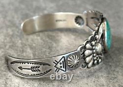 Vintage Native American FRED HARVEY Navajo Turquoise Sterling Silver bracelet