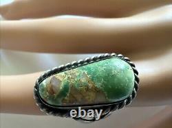 Vintage Navajo Fred Harvey Era Matrix Turquoise Sterling Ring