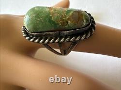 Vintage Navajo Fred Harvey Era Matrix Turquoise Sterling Ring