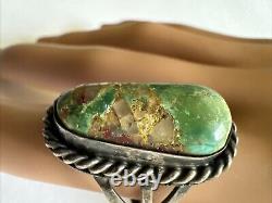 Vintage Navajo Fred Harvey Era Matrix Turquoise Sterling Ring