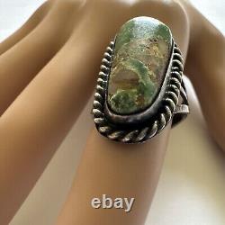 Vintage Navajo Fred Harvey Era Matrix Turquoise Sterling Ring