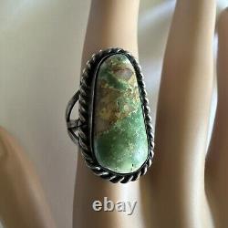 Vintage Navajo Fred Harvey Era Matrix Turquoise Sterling Ring