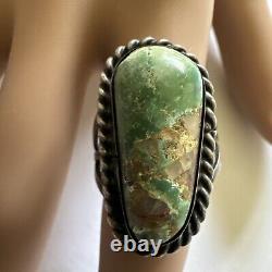 Vintage Navajo Fred Harvey Era Matrix Turquoise Sterling Ring