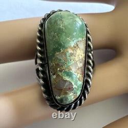 Vintage Navajo Fred Harvey Era Matrix Turquoise Sterling Ring