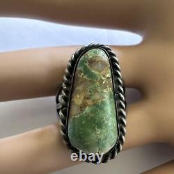 Vintage Navajo Fred Harvey Era Matrix Turquoise Sterling Ring