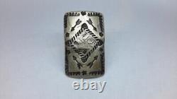 Vintage Navajo Fred Harvey Era Sterling Silver Ring. Whirling Log