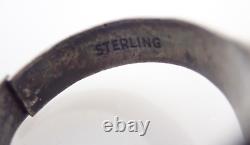 Vintage Navajo Fred Harvey Era Thunderbird Stamped Sterling Band Ring Sz 10.5