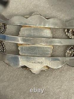 Vintage Navajo Fred Harvey Sterling Silver Turquoise Thunderbird Bracelet