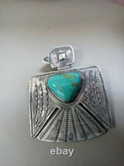 Vintage Navajo Fred Harvey Sterling Silver Turquoise Thunderbird SALE PRICE