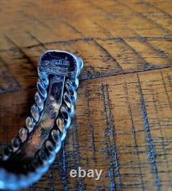 Vintage Navajo Indian Sterling Silver Cuff Bracelet Fred Harvey Era 47 Grams