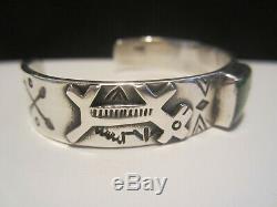 Vintage Pawn Navajo Sterling Silver Royston Turquoise Cuff Bracelet Fred Harvey