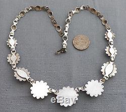 Vintage Silver Fred Harvey Era Satelite or Beaded Domes Necklace