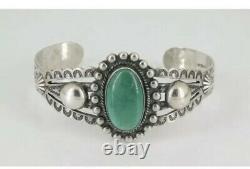 Vintage Southwestern Fred Harvey Era 925 Sterling Silver Cuff Bracelet