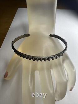 Vintage Sterling Silver Fred Harvey Era Ball Trade Bead Beaded Cuff Bracelet