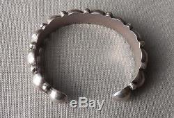 Vintage Sterling Silver Fred Harvey Era Beaded Domes Cuff Bracelet