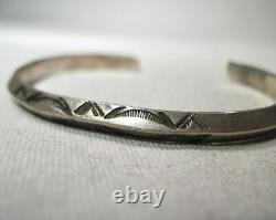 Vintage Sterling Silver Fred Harvey Era Stacker Cuff Bracelet K145